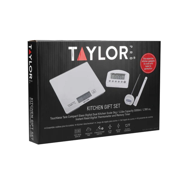 Taylor Pro 3-Piece White Kitchen Measuring Set in Gift Box