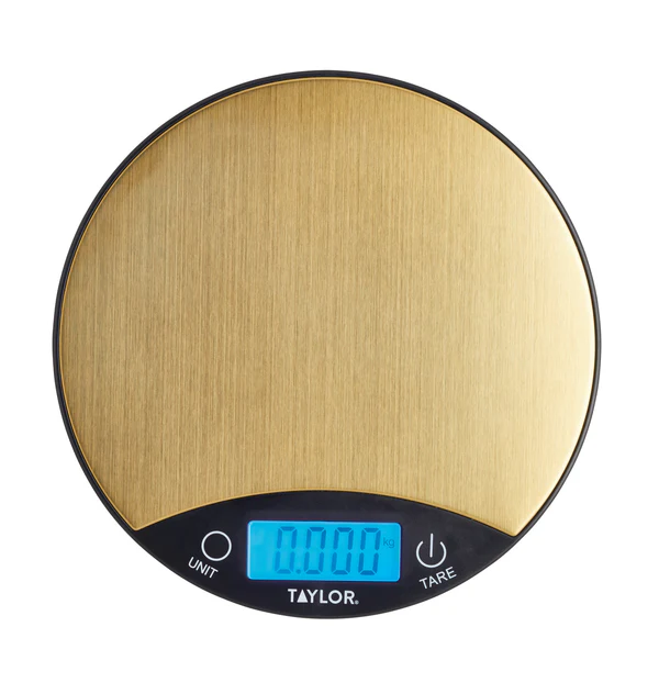 Taylor Pro Digital Dual 5Kg Kitchen Scales - Black & Brass