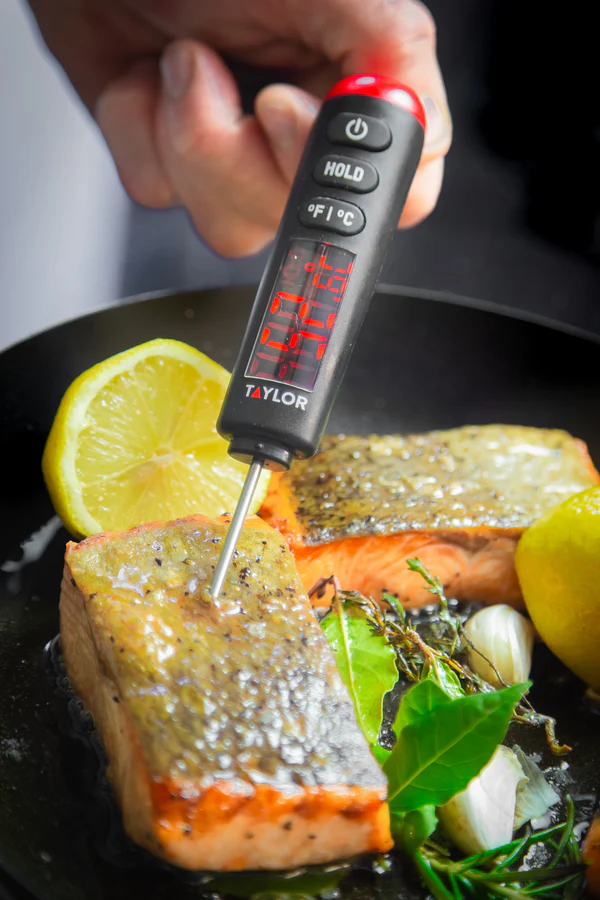 Taylor Pro Digital Food Thermometer Probe with Bright LED Display, Plastic / Stainless Steel - Black