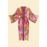 Powder Orchid Kimono Gown Mustard