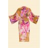 Powder Orchid Kimono Gown Mustard