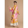 Powder Orchid Kimono Gown Mustard