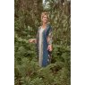 Powder Trailing Wisteria Kimono Gown Ink
