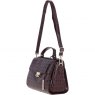 Ashwood Leather Crocodile Print Shoulder Bag Bordeaux