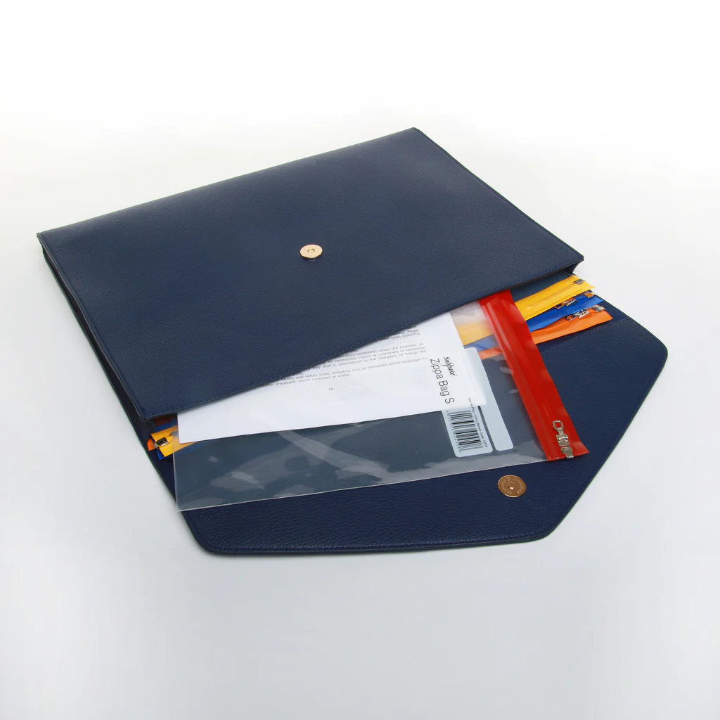 Alice Wheeler London Navy Eaton Laptop / Document Holder