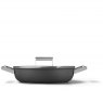 SMEG Skillet Deep Pan 2 Handles With Lid 28cm