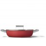 SMEG Skillet Deep Pan 2 Handles With Lid 28cm