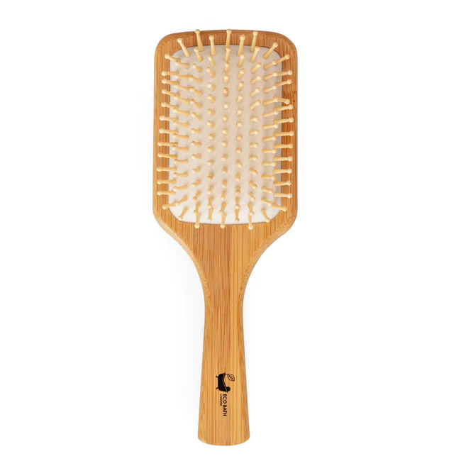 Eco Bath Bamboo Hair Brush Wooden Pins