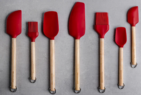 KitchenAid Birchwood Scraper Spatula - Empire Red