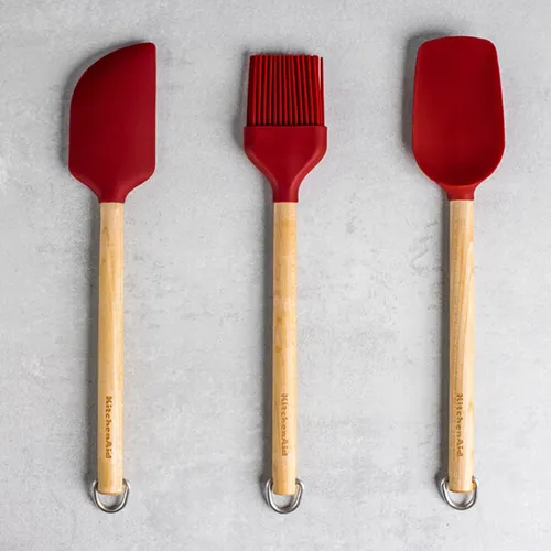Kitchen Aid KitchenAid Birchwood Pastry Brush with Silicone Head - Red