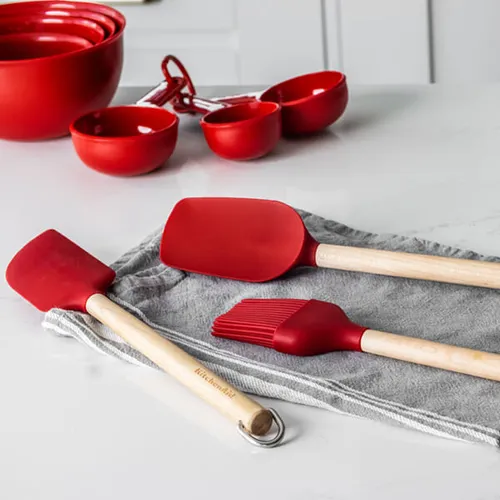 KitchenAid 3-Piece Birchwood Baking Set - Red