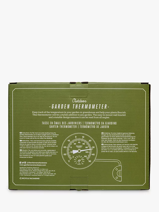 Gentlemen's Hardware Metal Garden Thermometer