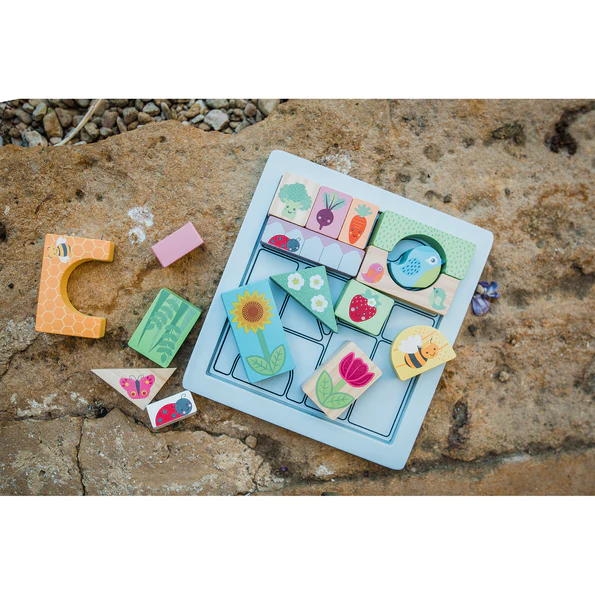 Orange Tree Toys Spring Garden Block Puzzle