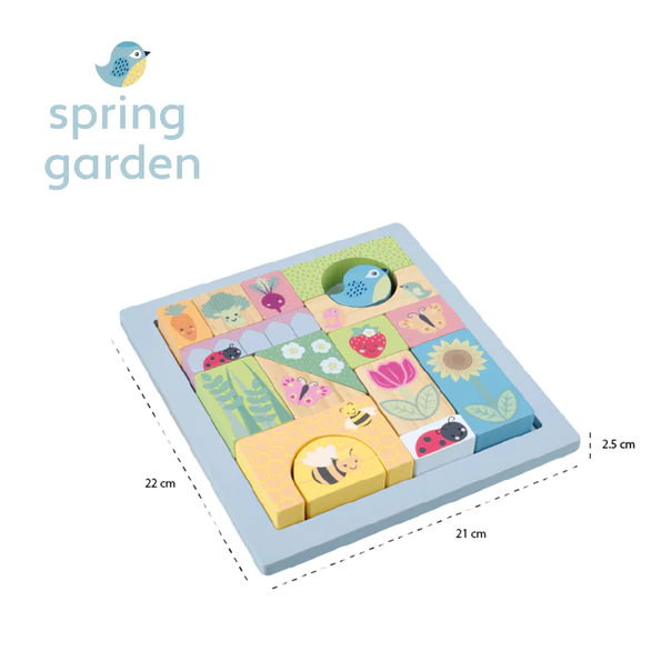 Orange Tree Toys Spring Garden Block Puzzle