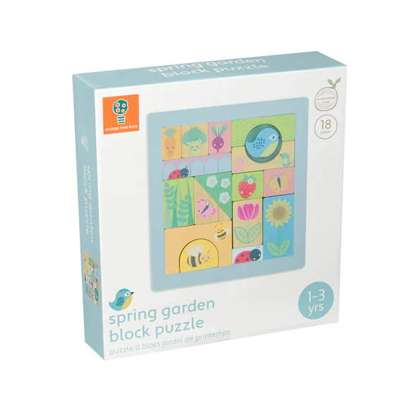 Orange Tree Toys Spring Garden Block Puzzle