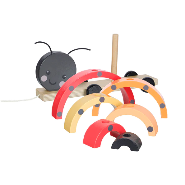 Orange Tree Toys Ladybird Stacking Pull Along