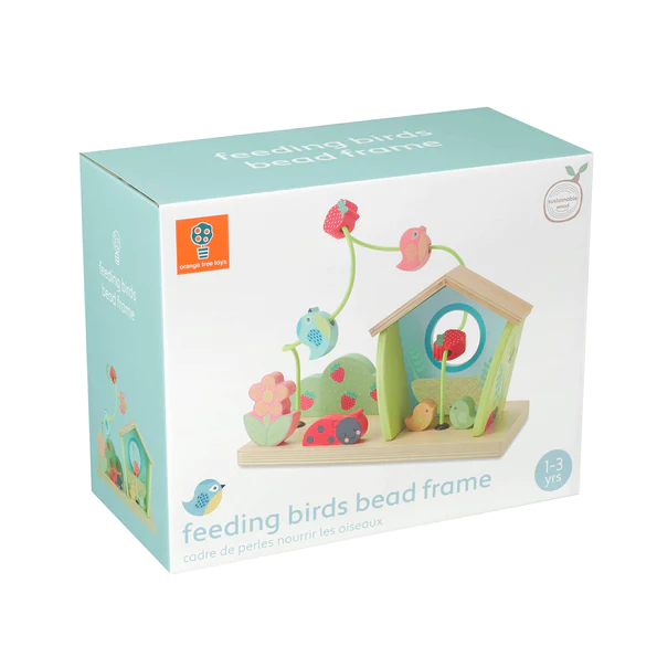 Orange Tree Toys Spring Garden Feeding Birds Bead Frame