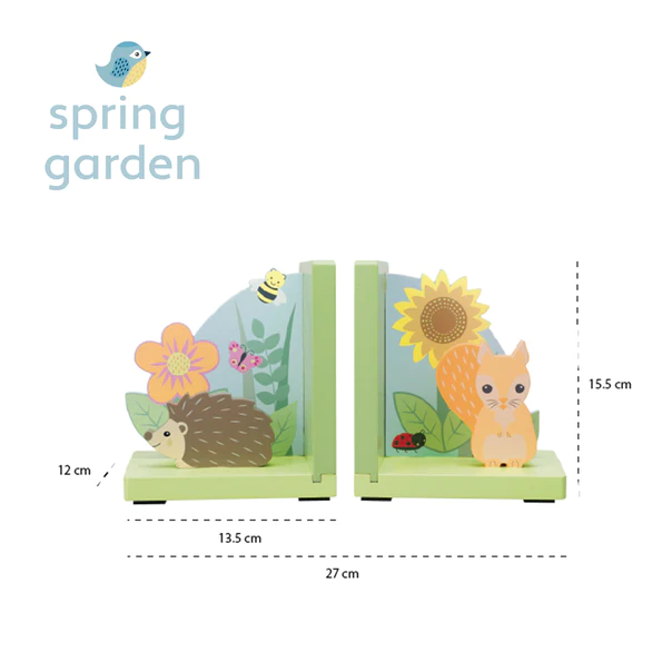 Orange Tree Toys Spring Garden Bookends