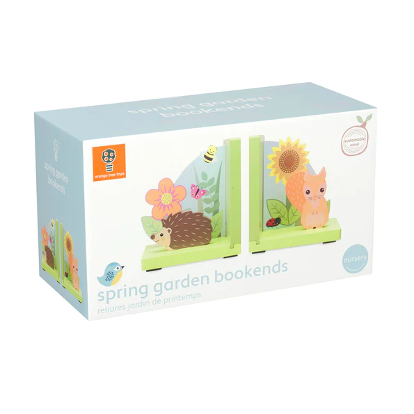 Orange Tree Toys Spring Garden Bookends