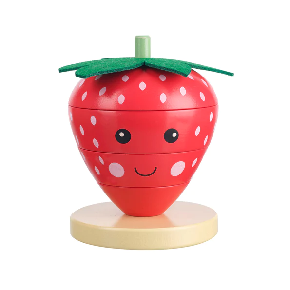 Orange Tree Toys Spring Garden Strawberry Stacking Ring