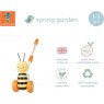 Orange Tree Toys Honey Bee Push Along