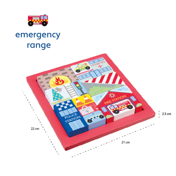 Orange Tree Toys Emergency Block Puzzle