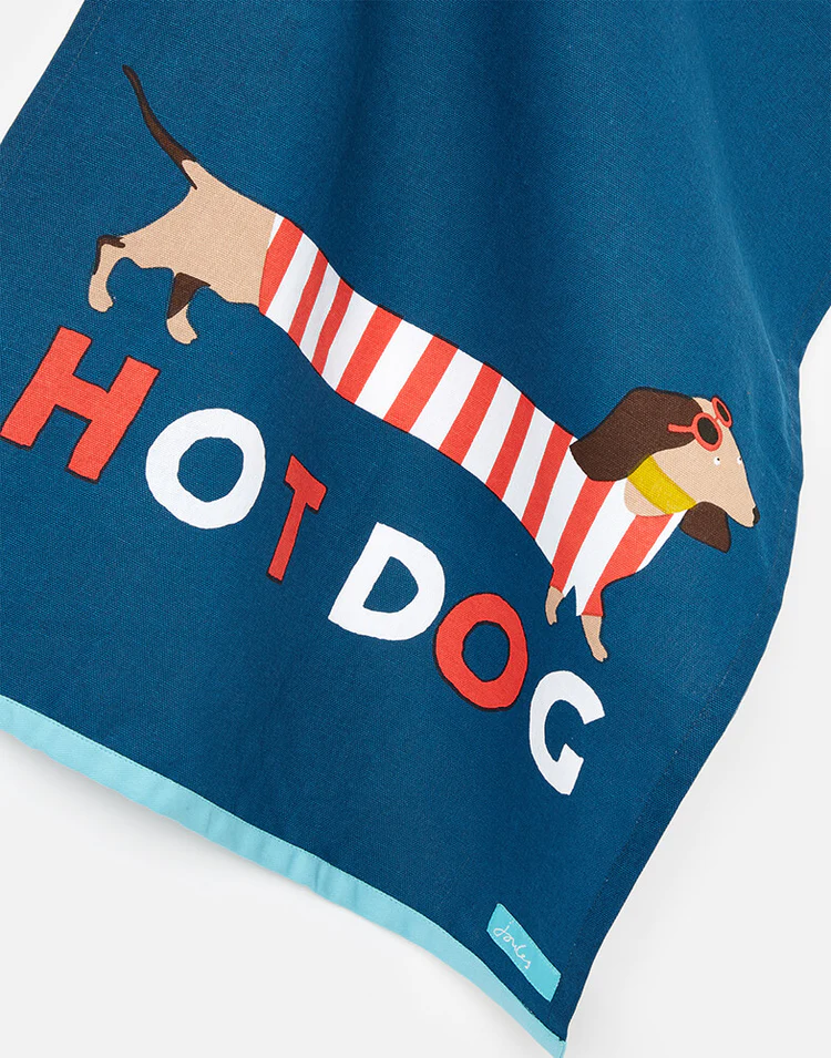 Joules Brightside Hot Dog Set of 2 Tea Towels