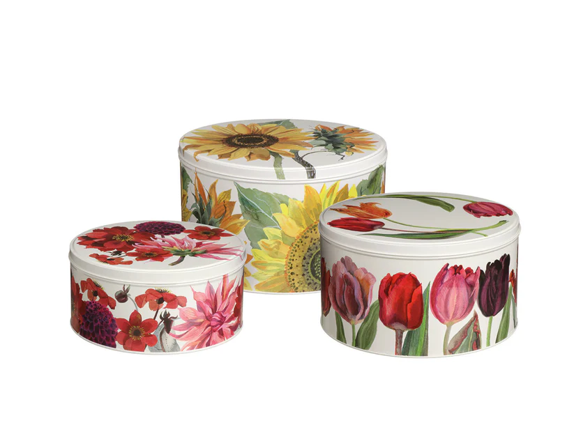 Emma Bridgewater Flowers Set of 3 Round Cake Tins