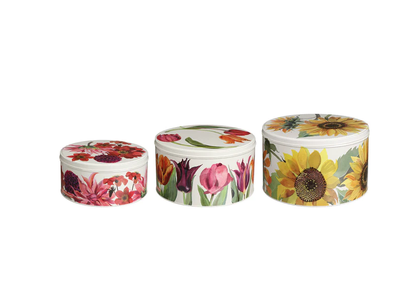 Emma Bridgewater Flowers Set of 3 Round Cake Tins