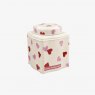 Emma Bridgewater Pink Hearts Dome Lid Wavy Caddy with Tea Bags