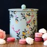 Sara Miller Duck Egg Orchard Birds Biscuit Barrel