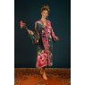 Powder Painted Peony Lux Kimono Gown