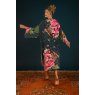 Powder Painted Peony Lux Kimono Gown