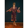 Powder Trailing Wisteria Lux Kimono Gown Amethyst