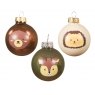 Baubles Glass Enamel Deer/Hedgehog/Bear (Single)