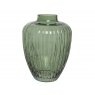 Tall Glass Vase Shiny With Spray Colour - Green