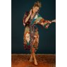 Winter Floral Kimono Gown Terracotta