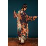 Winter Floral Kimono Gown Terracotta