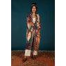 Winter Floral Kimono Gown Terracotta