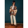 Powder Winter Floral Kimono Jacket Terracotta