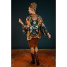 Scandinavian Flora Kimono Jacket Navy