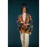 Scandinavian Flora Kimono Jacket Navy