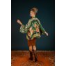 Powder Folk Art Floral Kimono Jacket Fern