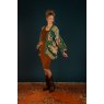 Powder Folk Art Floral Kimono Jacket Fern