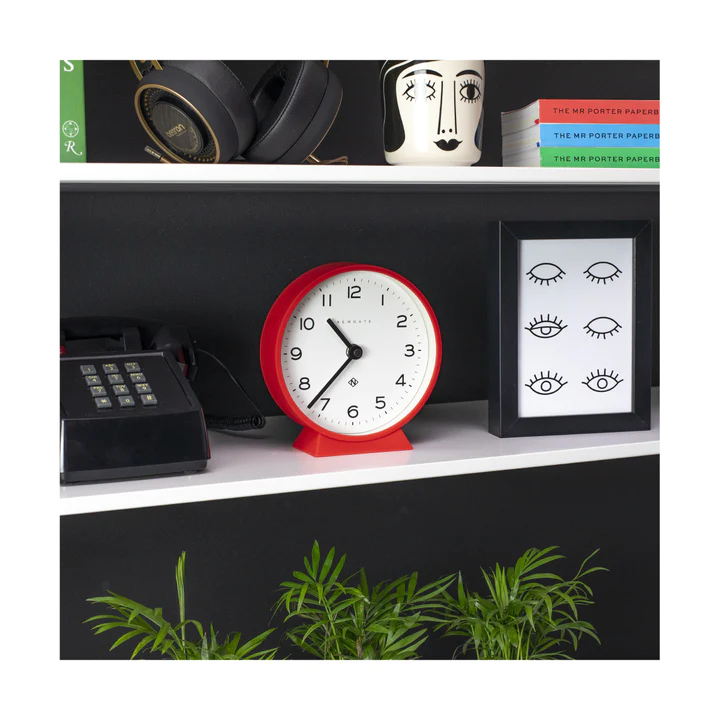 Newgate M Mantel Echo Clock - Fire Engine Red