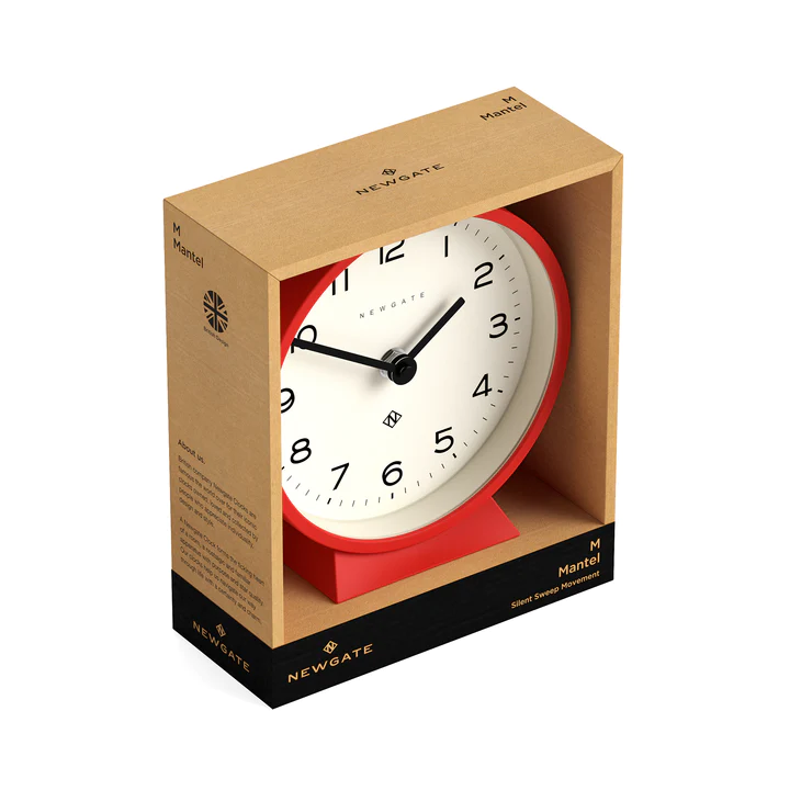 Newgate M Mantel Echo Clock - Fire Engine Red