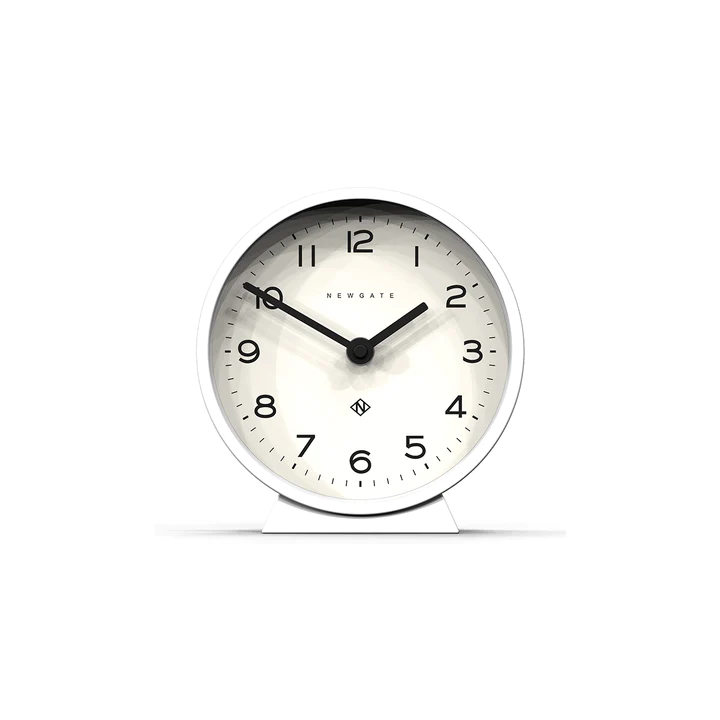 Newgate M Mantel Echo Clock - Pebble White