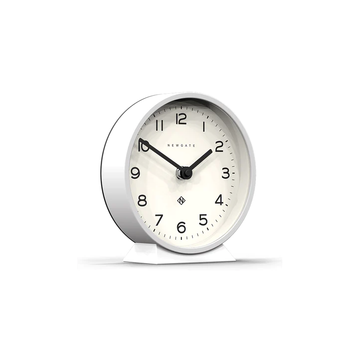 Newgate M Mantel Echo Clock - Pebble White