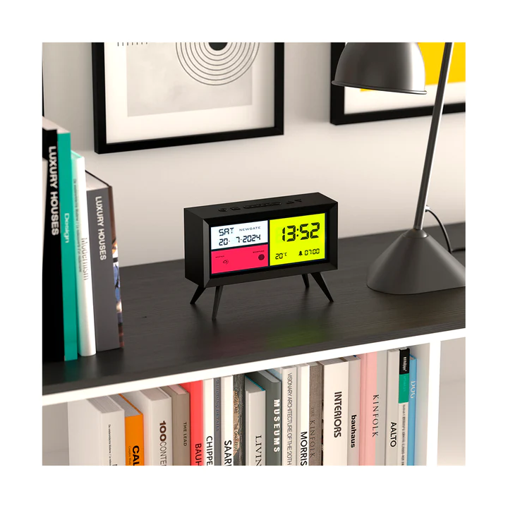 Newgate Spectronoma LCD Clock in Black