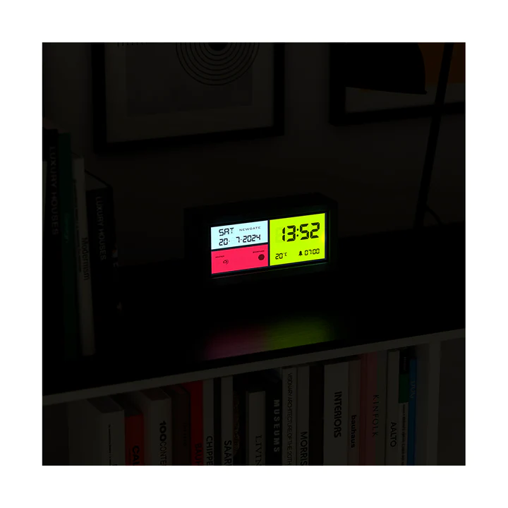 Newgate Spectronoma LCD Clock in Black